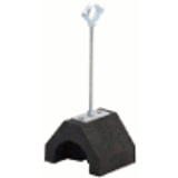 DBM Series Support Base With Riser Rod & Clamp - Dura-Blok Rooftop Supports